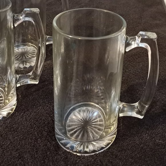 Large Heavy Solid Beer Mugs Set 4 - Picture 3 of 4